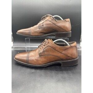 Johnston & Murphy Men’s Cap Toe Brown Tan Dress shoes 20-1276 US Size 9.5M EUC